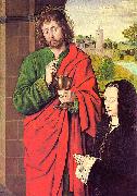 Master of Moulins Anne of France presented by Saint John the Evangelist Spain oil painting artist